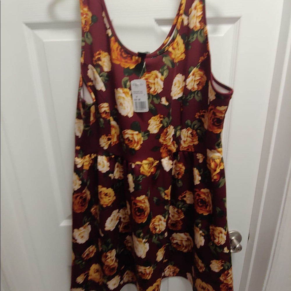 Forever21+ Fall Floral Skater Dress